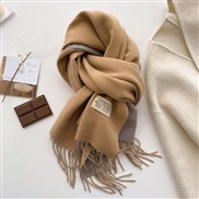 (200*65cm)(  gray )Double surface pure color scarf woman Autumn and Winter thick imitate sheep velvet Collar wind day t