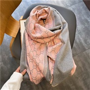 (190*65cm)( pink gray )Autumn and Winter occidental style wind Double blue patchwork imitate sheep velvet Double surfac