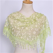 (125-36cm)spring autumn floral lace Korean style triangle head   classic draughty hollow pure color woman triangle