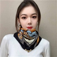 autumn fashion trend lady retro print buckle scarf warm Collar