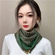 autumn fashion trend lady retro print buckle scarf warm Collar