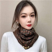 autumn fashion trend lady retro print buckle scarf warm Collar