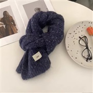 (165)(purple) wool scarf knitting woolen woman high warm Collar Korean style shawl color