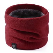 (Free Size )( Red wine)Winter warm Collar man fashion pure color scarf woman hedging thick Autumn and Winter Outdoor