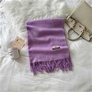 (190*70cm)(LM   purple)scarf woman pure color imitate sheep velvet Autumn and Winter fashion high medium long style war