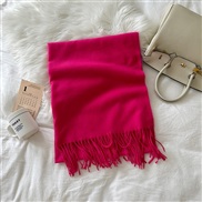 (190*70cm)(LM    rose Red)scarf woman pure color imitate sheep velvet Autumn and Winter fashion high medium long style 