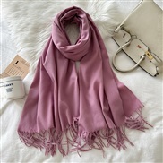 (190*70cm)(LM   red )scarf woman pure color imitate sheep velvet Autumn and Winter fashion high medium long style warm 