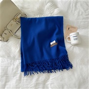 (190*70cm)(LM   sapphire blue )scarf woman pure color imitate sheep velvet Autumn and Winter fashion high medium long s