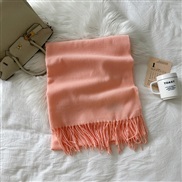 (190*70cm)(LM   pink)scarf woman pure color imitate sheep velvet Autumn and Winter fashion high medium long style warm 