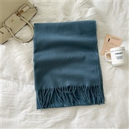 (190*70cm)(LM   gray  blue )scarf woman pure color imitate sheep velvet Autumn and Winter fashion high medium long styl