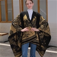 ( black )lady shawl thick big imitate sheep velvet slit