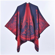 (130x150cm)( Navy blue red )lady shawl thick big imitate sheep velvet slit