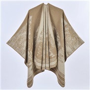 (130x150cm)( khaki)lady shawl thick big imitate sheep velvet slit