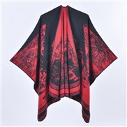 (130x150cm)( black  red )lady shawl thick big imitate sheep velvet slit