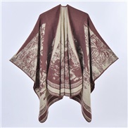 (130x150cm)( Brown)lady shawl thick big imitate sheep velvet slit