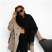 (70*210cm)(LM    black)pure color imitate sheep velvet scarf woman Winter occidental style color color warm Collar long