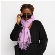 (70*210cm)(LM   purple)pure color imitate sheep velvet scarf woman Winter occidental style color color warm Collar long