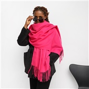 (70*210cm)(LM    rose Red)pure color imitate sheep velvet scarf woman Winter occidental style color color warm Collar l