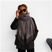 (70*210cm)(LM   gray )pure color imitate sheep velvet scarf woman Winter occidental style color color warm Collar long 