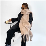 (40*210cm)(HM   khaki)Autumn and Winter mohair scarf woman all-Purpose high color Collar occidental style pure color sh