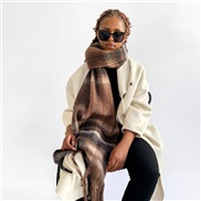 (40*210cm)(HM   light brown)Autumn and Winter mohair scarf woman all-Purpose high color Collar occidental style pure co