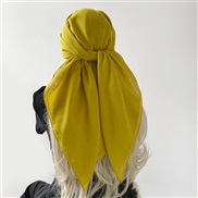 (TEQ    yellow) pure color Turkey generous spring scarves woman Muslim head scarf