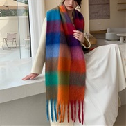 (245)Winter high thick warm scarf woman Winter imitate sheep velvet scarf Collar shawl fashion