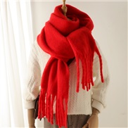 (240x38cm)(WT  red ) scarf pure color all-Purpose Winter warm long tassel Collar man woman occidental style scarf