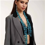 (sky blue ) occidental style fashion lady sequin scarf personality trend wind