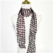 ( black  red ) occidental style fashion lady sequin scarf personality trend wind