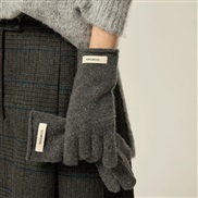 (  %  gray )% pure sheep velvet glove woman Winter warm more knitting woolen mitten touch screen autumn