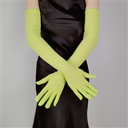 (55cm)( Fluorescent green )sexy elegant lady super Thin long style black summer Sunscreen glove elasticity lace gauze e