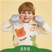 ( Cartoon  gray)half child lovely warm glove Korean style samll Winter glove samll student Word glove