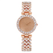 ( Rose Gold) diamond fully-jewelled lady watch woman watch-face watch