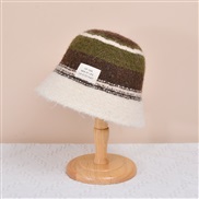 ( fashion Coffee )autumn Winter knitting Bucket hat sweet more woolen retro temperament all-Purpose hat woman