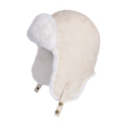 (   Beige)Winter Outdoor wind hedging big head thick velvet warm hat woman