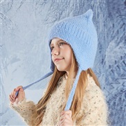 (  blue)child hat Winter man woman Outdoor warm hedging cartoon lovely cat knitting woolen