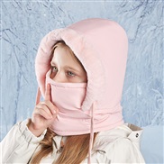 (  Pink) style hat Winter warm big head man woman Outdoor hedging velvet surface