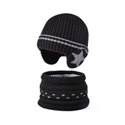 (  black)child hat set Winter velvet warm knitting woolen man woman hedging