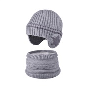 (  Light gray)child hat set Winter velvet warm knitting woolen man woman hedging