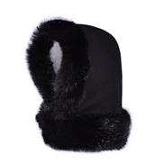 (  black)Winter Outdoor velvet hedging velvet warm bag head hat woman