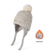 (   Beige)Winter velvet knitting woolen velvet warm hat woman thick big head hedging