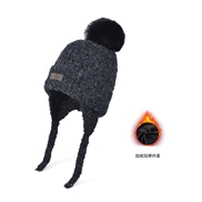 (   black)Winter velvet knitting woolen velvet warm hat woman thick big head hedging