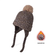 Winter velvet knitting woolen velvet warm hat woman thick big head hedging