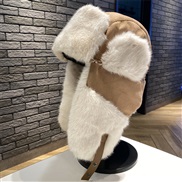 (M55-59cm)( khaki)Russia woman Winter warm imitate velvet thick wind