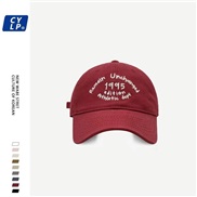 (M56-58cm)( Red wine)hat woman spring autumn samll baseball cap big head cap summer sunscreen sun hat