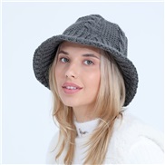 ( one size)( gray) lady twisted Autumn and Winter woolen student knitting fashion warm Bucket hat