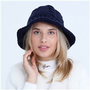 ( one size)( Navy blue) lady twisted Autumn and Winter woolen student knitting fashion warm Bucket hat