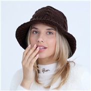 ( one size)( Brown) lady twisted Autumn and Winter woolen student knitting fashion warm Bucket hat