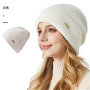 (M56-58cm)( white)brief high elasticity Double layer thick hedging woman Winter Outdoor warm knitting